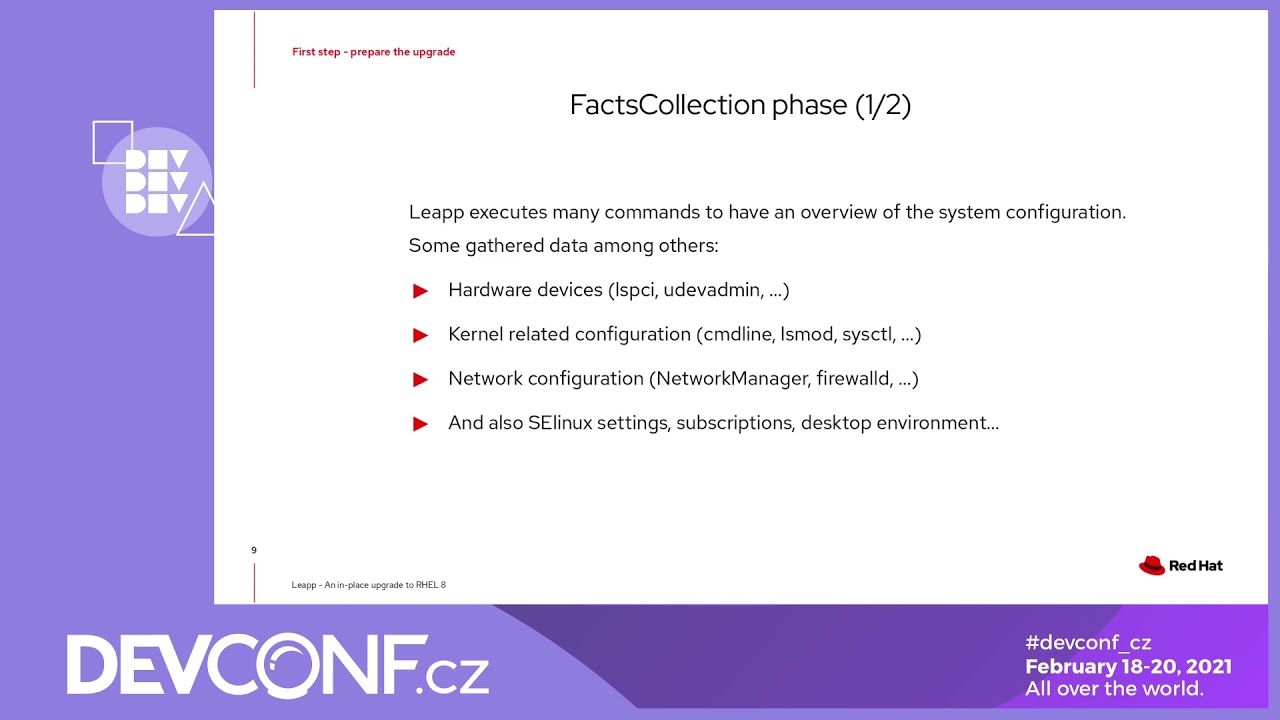 Leapp: Red Hat tool to upgrade from RHEL7 to RHEL8 - DevConf.CZ 2021