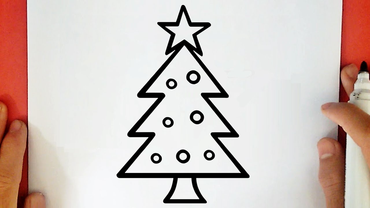 COME DISEGNARE UN ALBERO DI NATALE FACILE