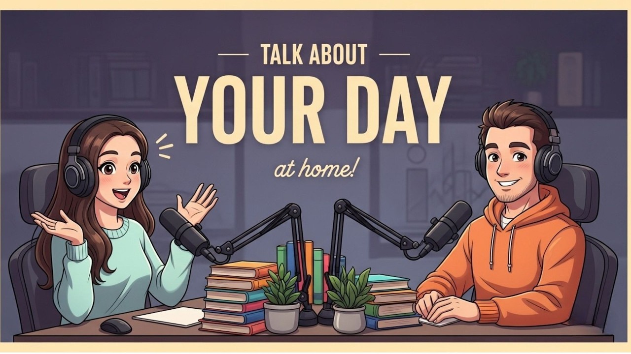 Daily English Conversation Practice | Talk About Your Day at Home | A1-A2 Easy English Podcast