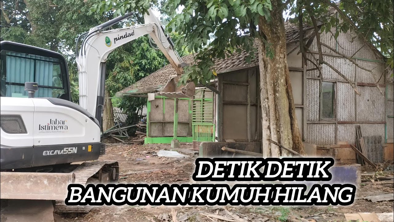 Detik detik eksekusi !! Kdm utus timnya bongkar bangunan kumuh langsung roboh