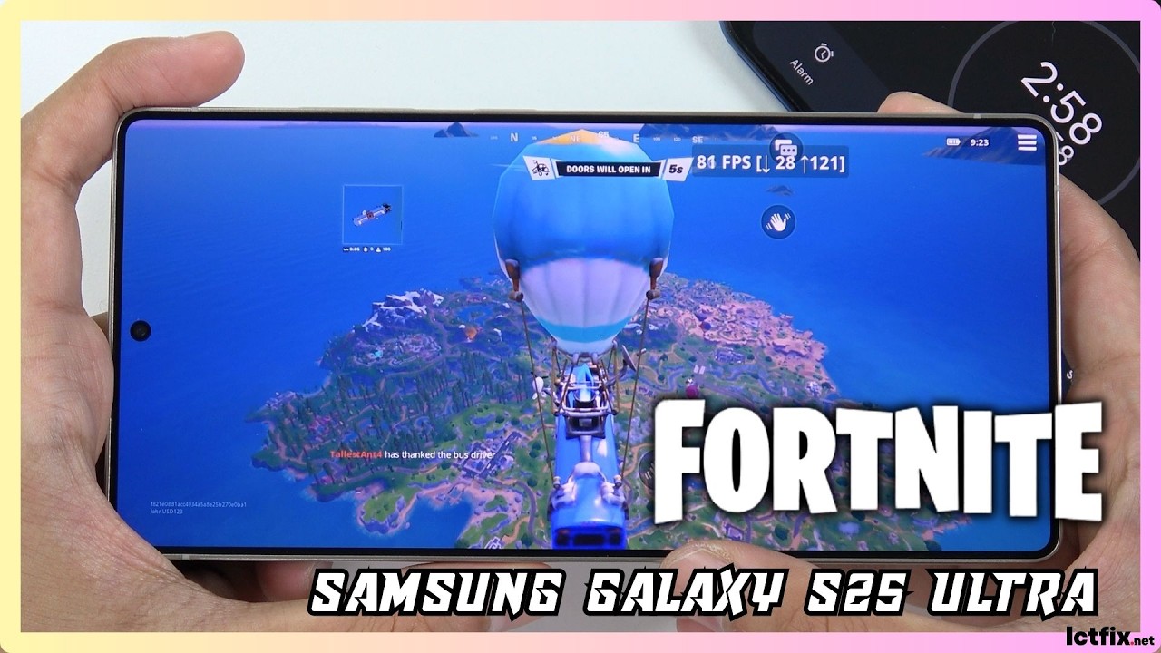 Samsung Galaxy S25 Ultra Fortnite Gaming Test 2026 | Snapdragon 8 Elite | 2K 120Hz AMOLED