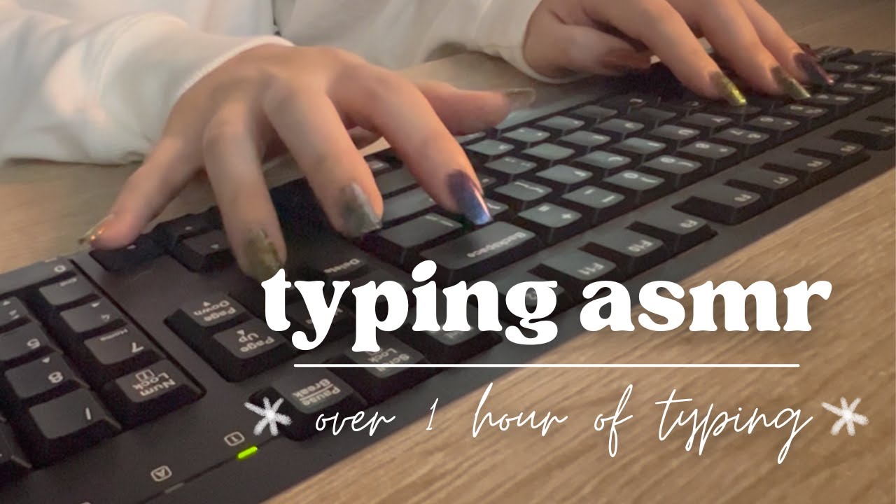 ASMR Typing - Over 1 Hour of Satisfying Fast Typing - No Talking