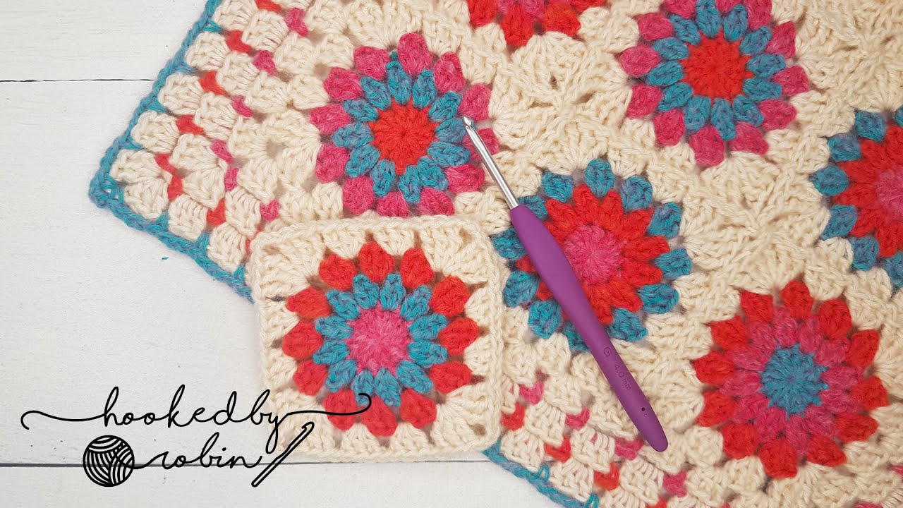 Granny Circle in a Square (Easy Beginners Pattern!)