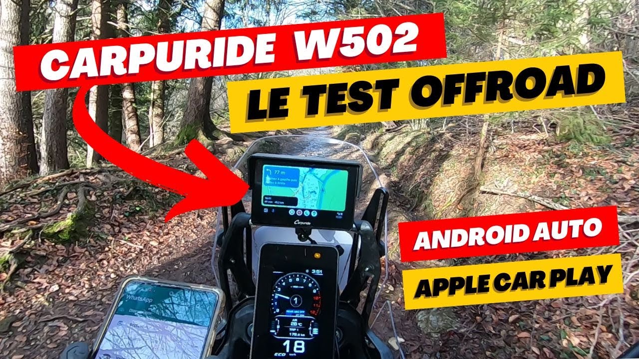 Carpuride W502 - Le Test Offroad. Android Auto et Apple CarPlay sans fil sur ta moto. Ténéré 700 Ext