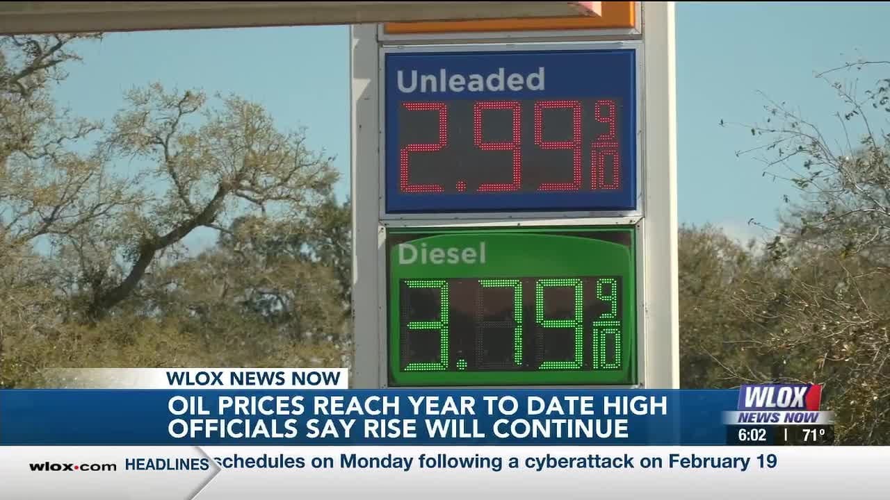 Gas prices rising as crude oil hits year-to-date peak