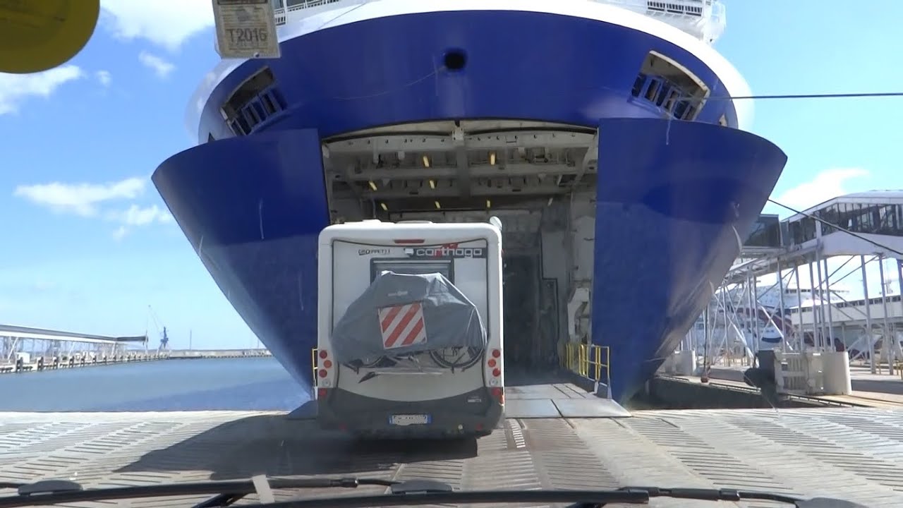 OurTour drive their motorhome on and off the ferry from Tallinn in Estonia to Helsinki in Finland.