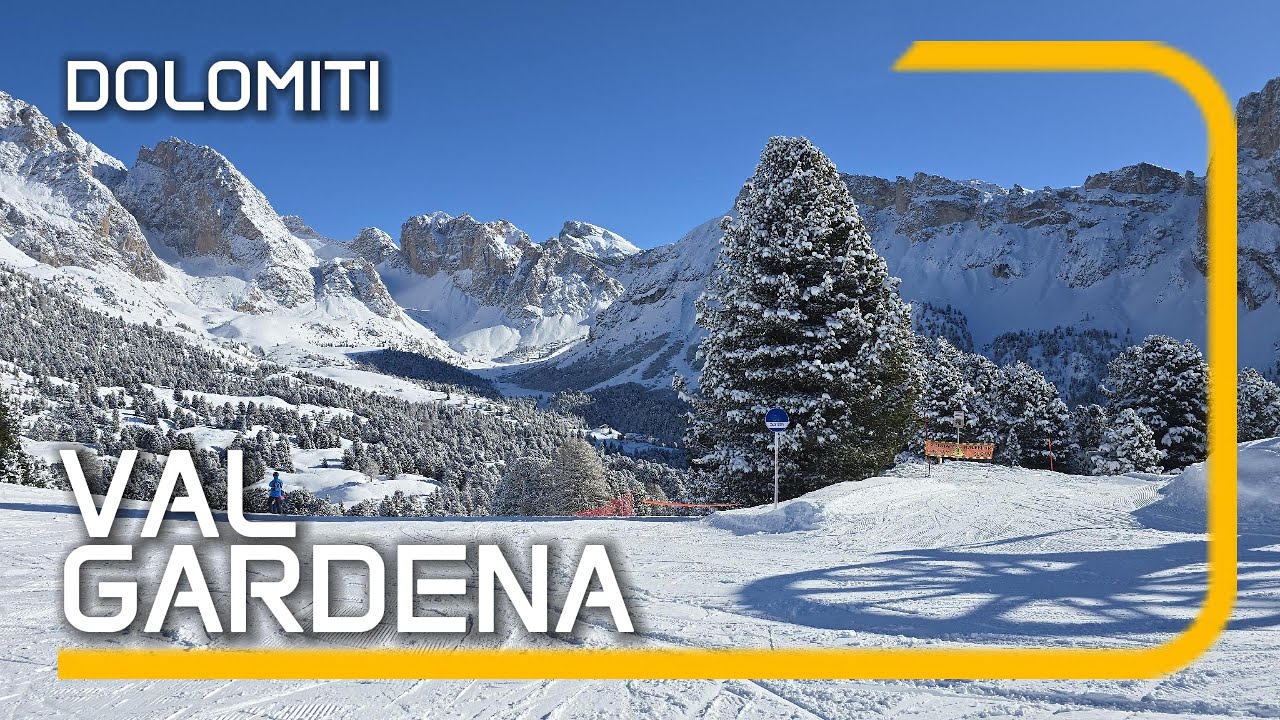Skiing in the Dolomites / Val Gardena
