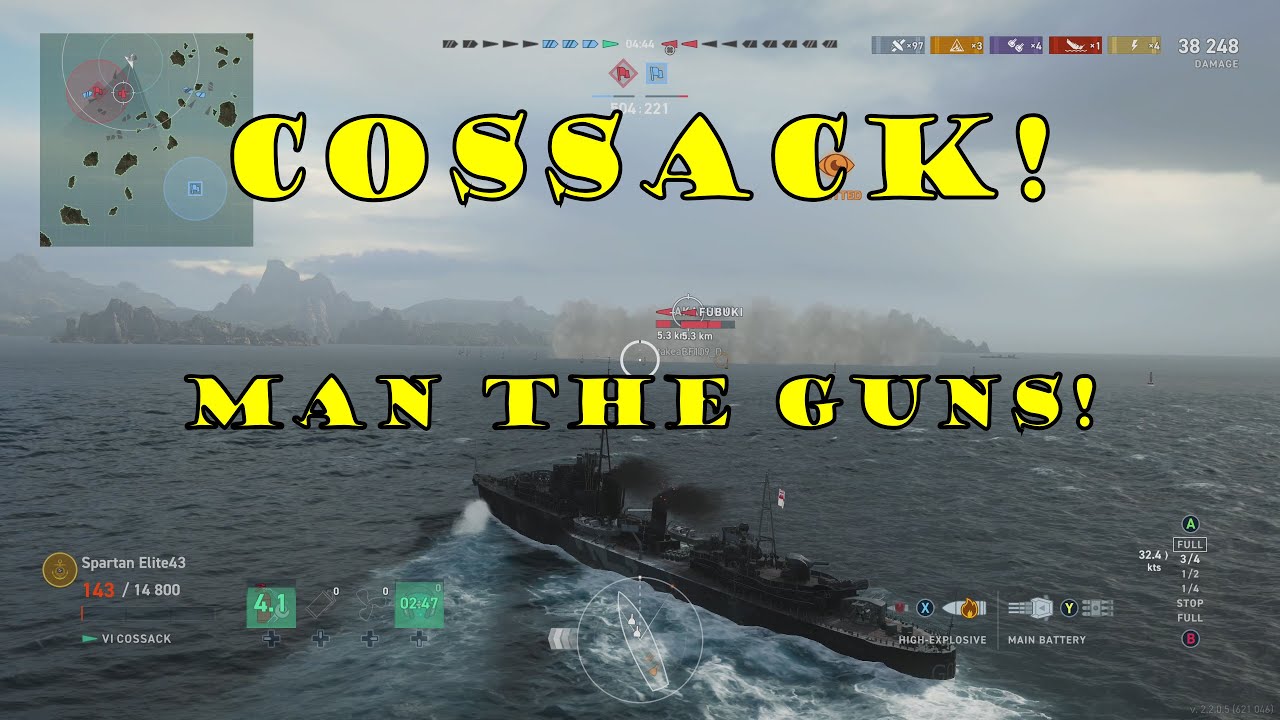 Meet The Cossack! British Tier 6 Destroyer (World of Warships Legends Xbox One X) 4k