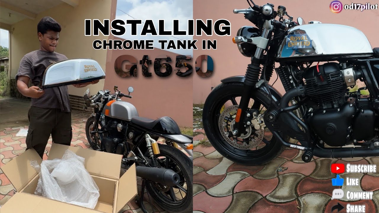 GT650 Fule Tank Change 👀, Biggest Mod In My Bike🚀#continentalgt650 #od17pilot