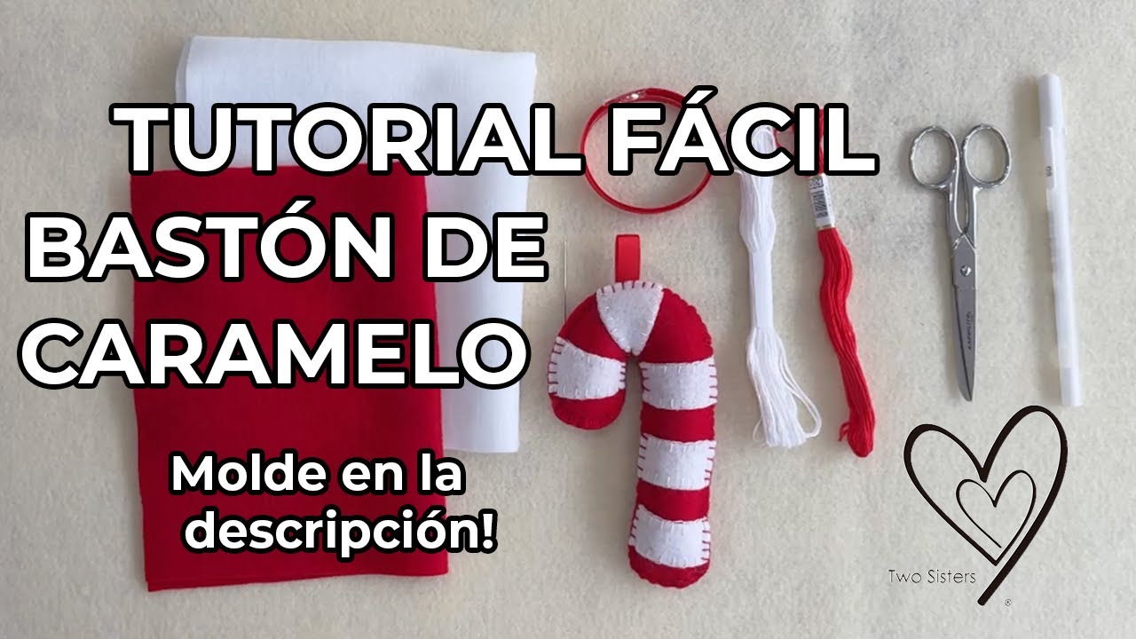 Tutorial Bastón de Caramelo para Navidad // Costura y manualidad // TwoSisters // Lola y Filly