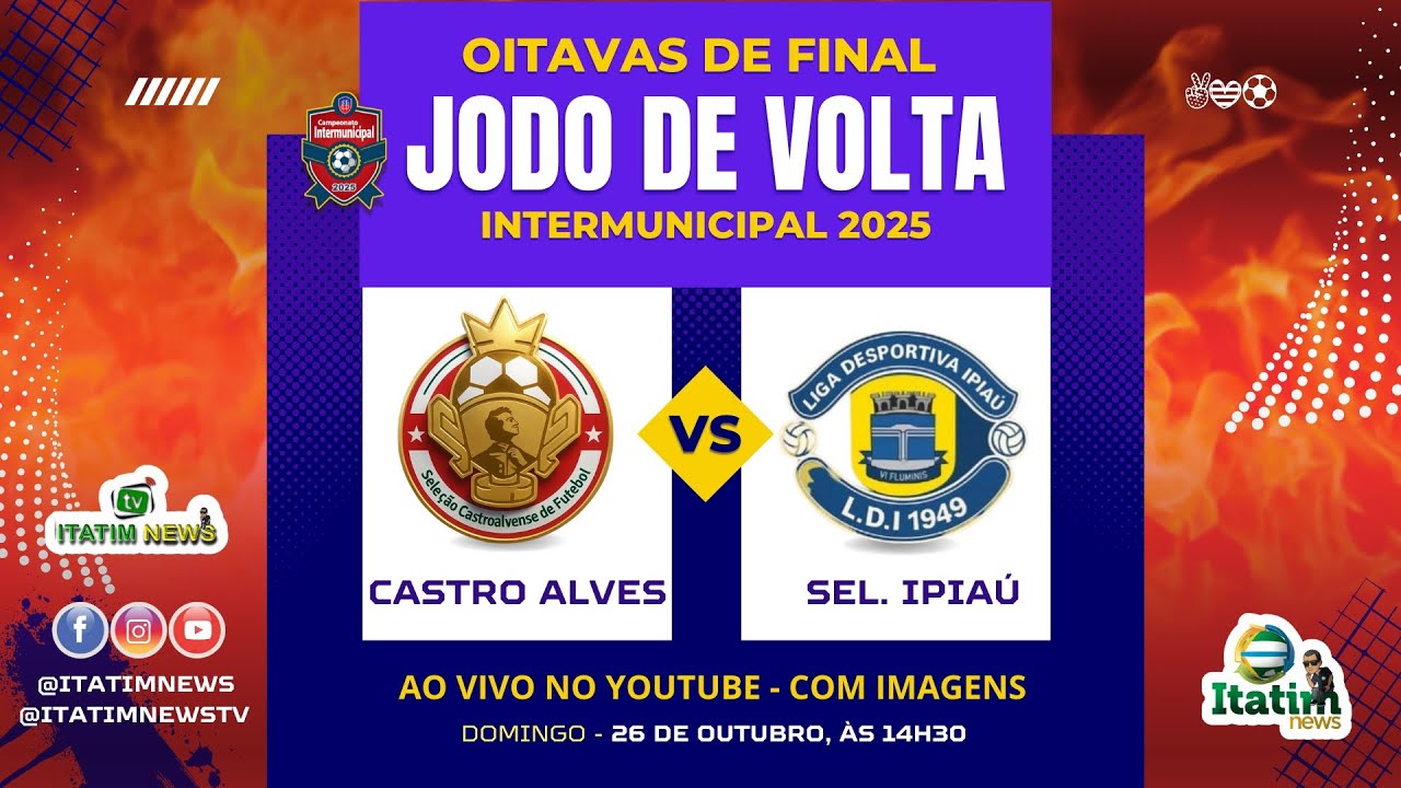 PARTIDA COMPLETA: CASTRO ALVES 1 X 0 SEL. IPIA&Uacute; |  JOGO DE VOLTA - OITAVAS DE FINAL | INTERMUNICIPAL