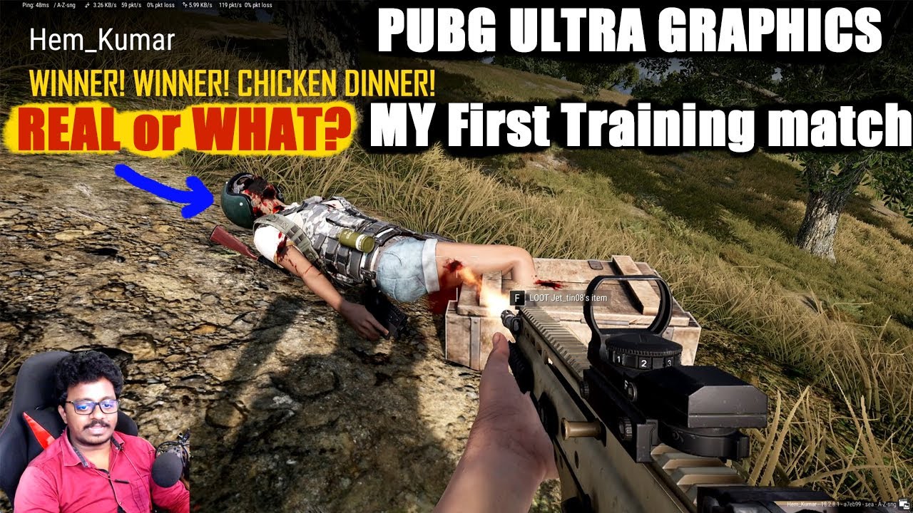 PUBG PC Training 1st match ULTRA Realistic Graphics Telugu Gamer World