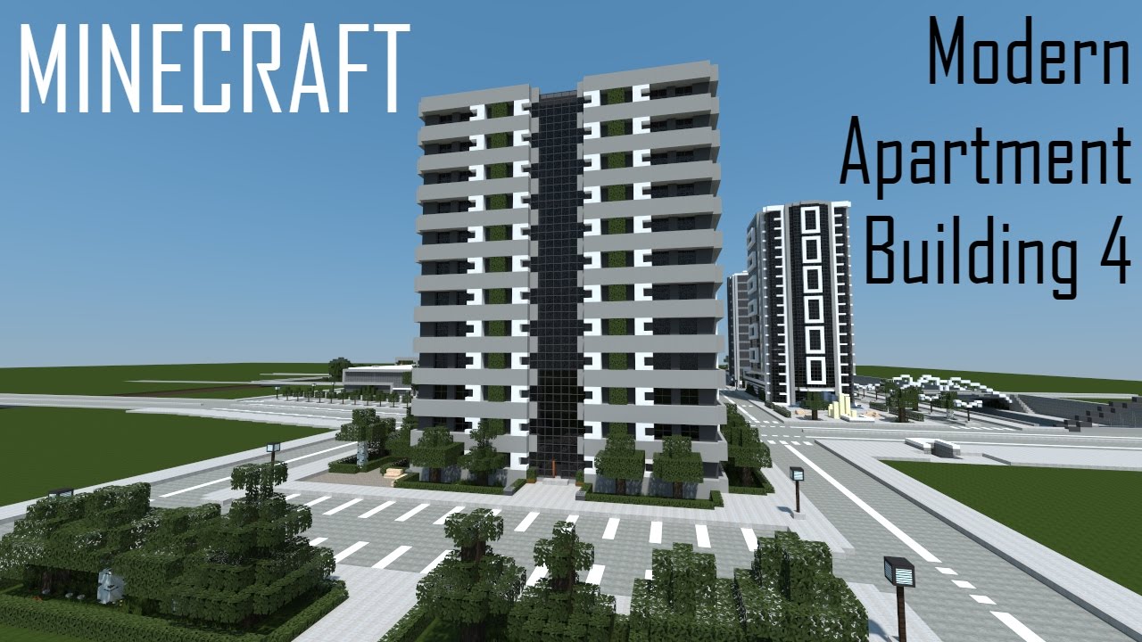 Minecraft Modern Apartment Building 4 (full interior) + Download