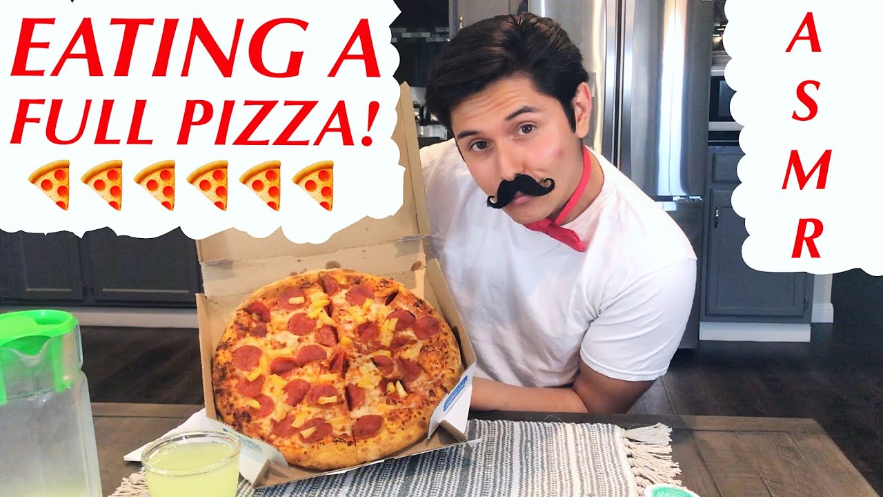 [ASMR] Eating An ENTIRE Box of Pizza! (INTENSE Italian Eating!)