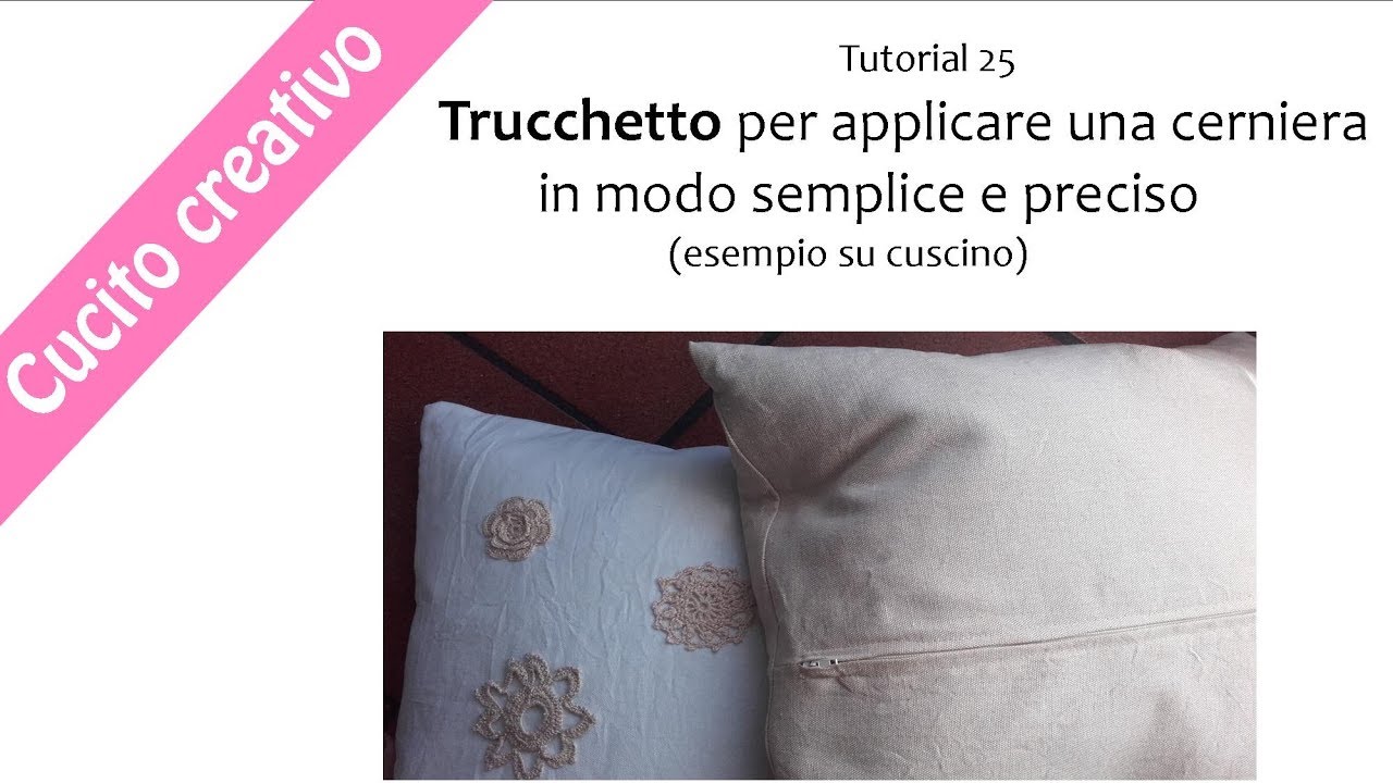 tutorial 25; TRUCCHETTO per applicare una lampo in modo semplice, veloce e preciso