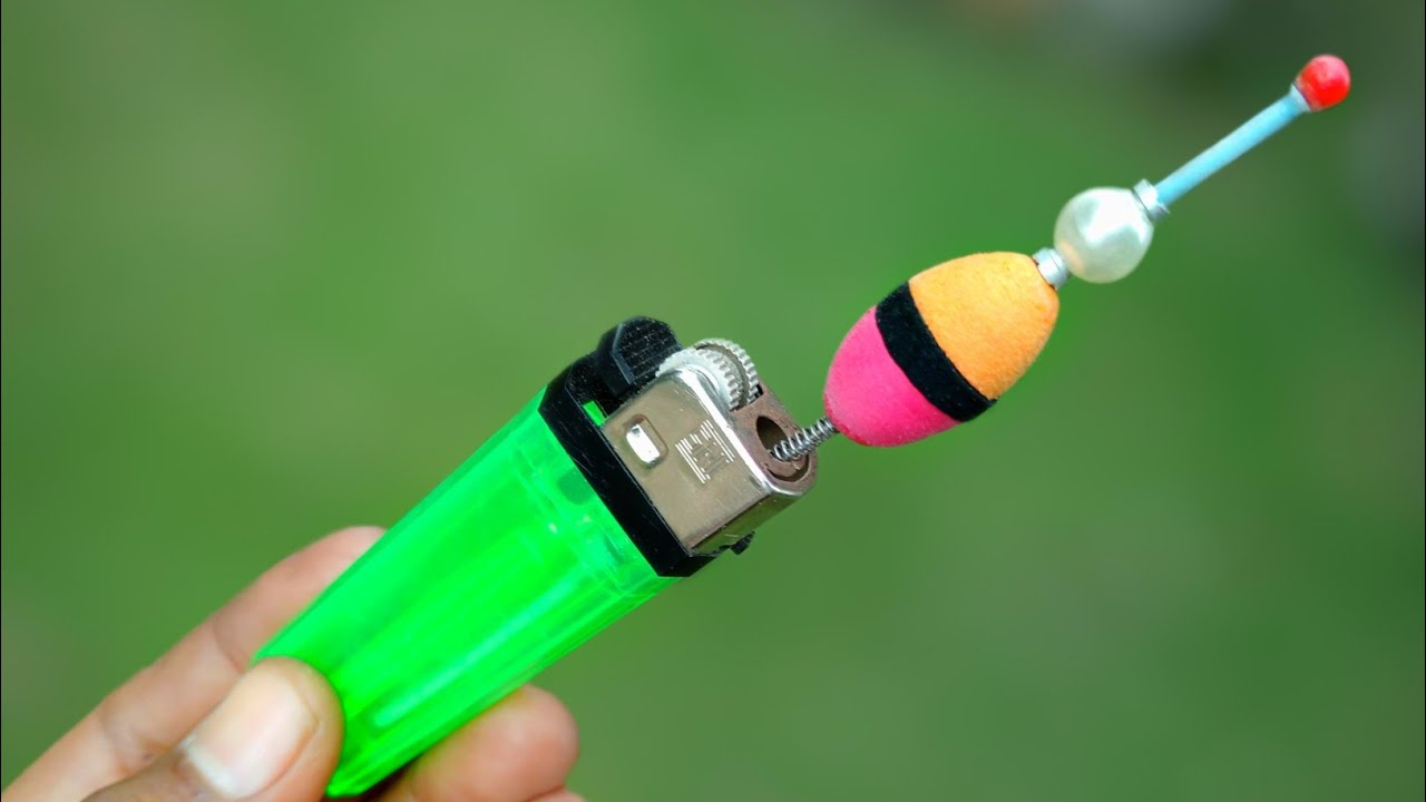 Making Unique  Fishing Float Out Of lighter & old sandal