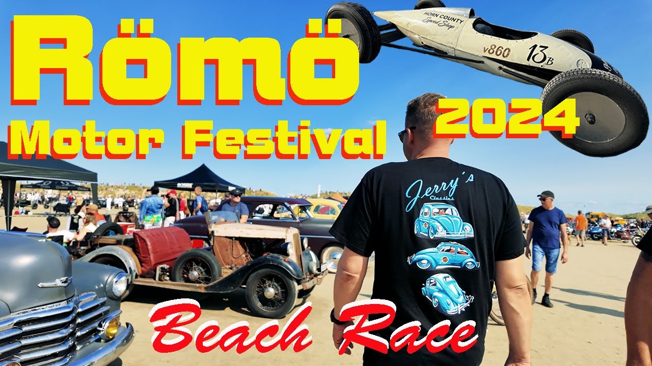 Rømø Motorfestival 2024 in Dänemark am Strand. Finest Hotrod Beach Race. Strandrennen vom feinsten!