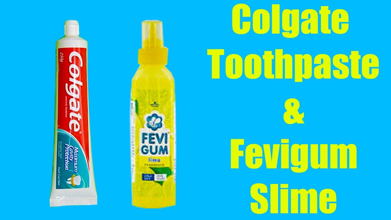COLGATE TOOTHPASTE & FEVIGUM SLIME/ HOW TO MAKE SLIME WITH COLGATE TOOTHPASTE & FEVIGUM
