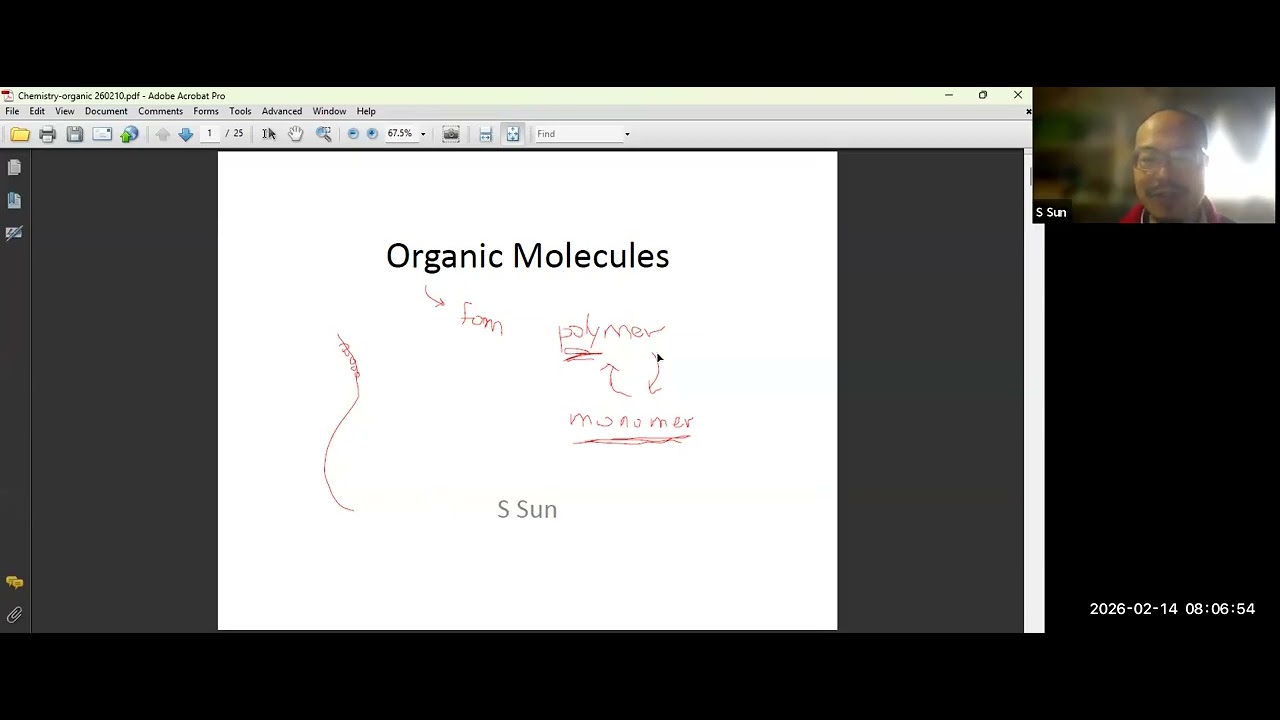 Organic Molecules 1 Introduction and carbohydrates