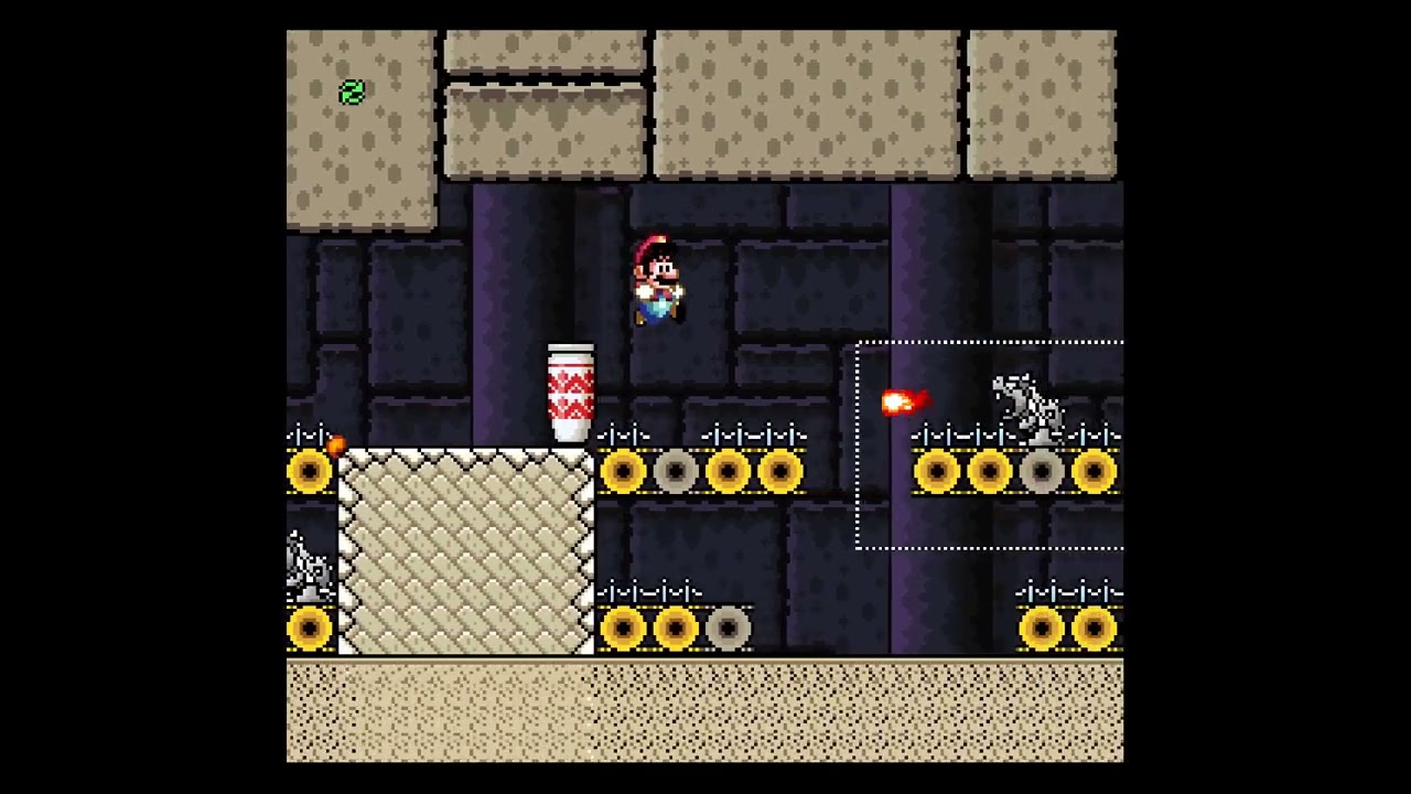 SMW Hack - Nonsense 100% - EXTRA 2 - Face the Bitter Cold of Bowser's Castle! - All Rooms (No Boss)