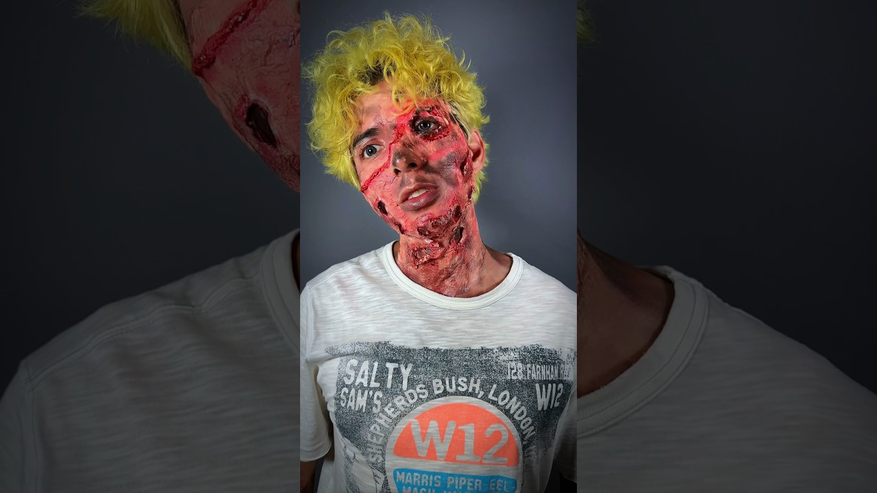 #transici&oacute;n Zombie 🧟&zwj;♂️ #halloweenwithshorts  👹 cool 😎 🧿#makeup