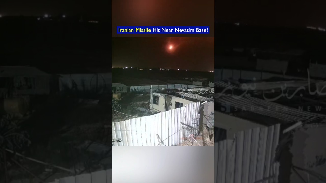 Iranian Ballistic Missile Strike Near Nevatim Air Base in Israel!!