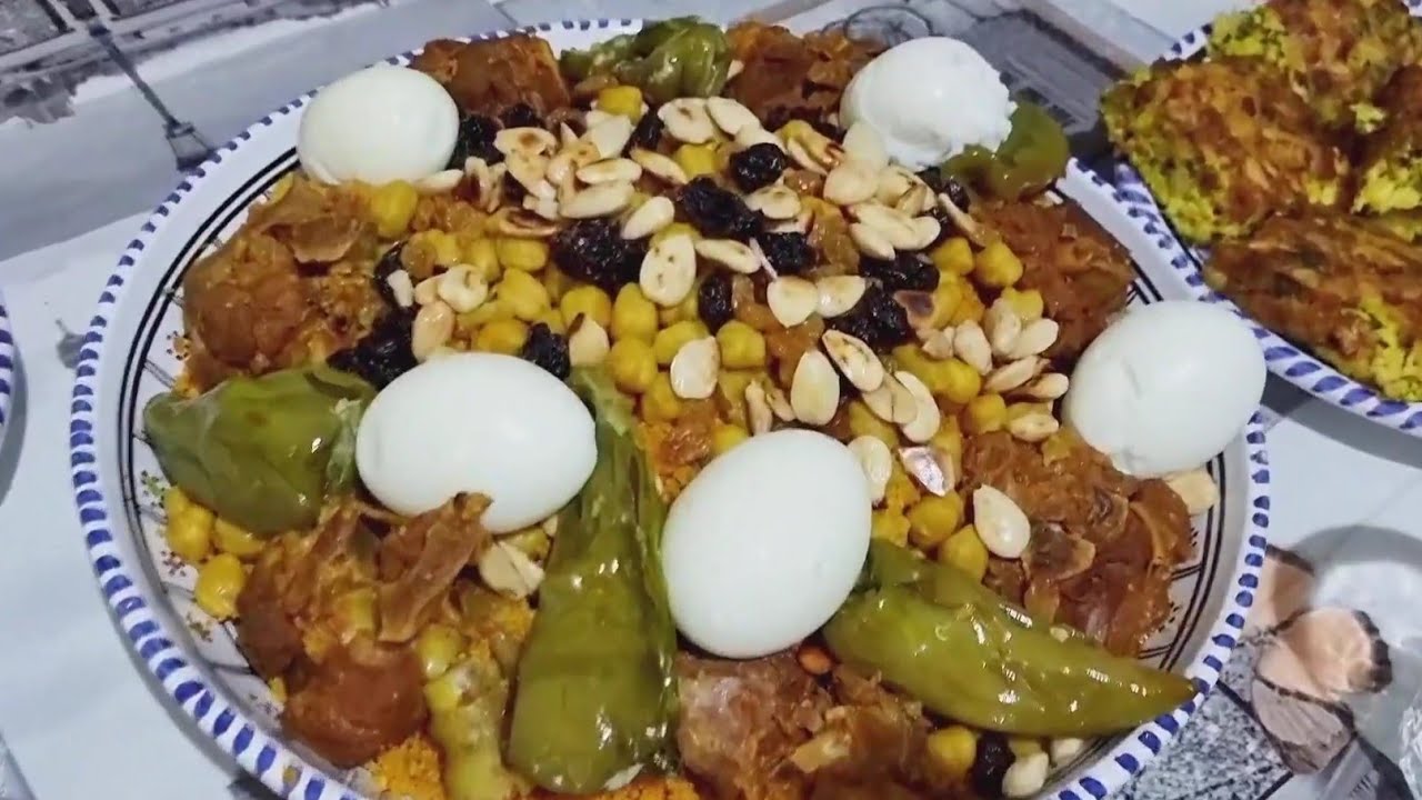 كسكسي الفرح التونسي باللوز و الزبيب لكل الأفراح و المناسبات بكل تفاصيله واسراره/ Couscous  tunisien