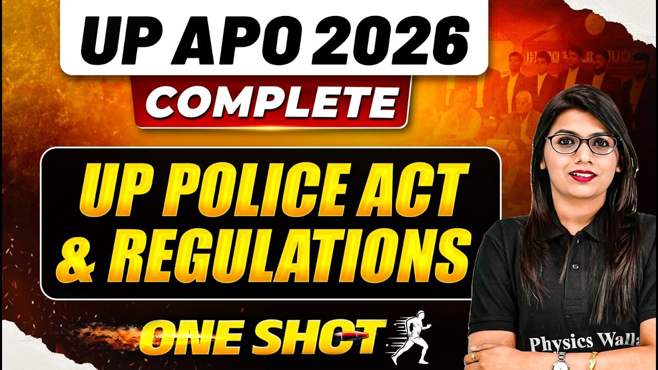 UP Police Regulations Act 1861 in ONE SHOT 🔥| UP APO Police Act | Judiciary By PW