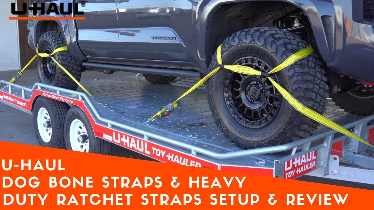 U-Haul Dog Bone Straps and Heavy Duty Ratchet Straps | Setup & Review