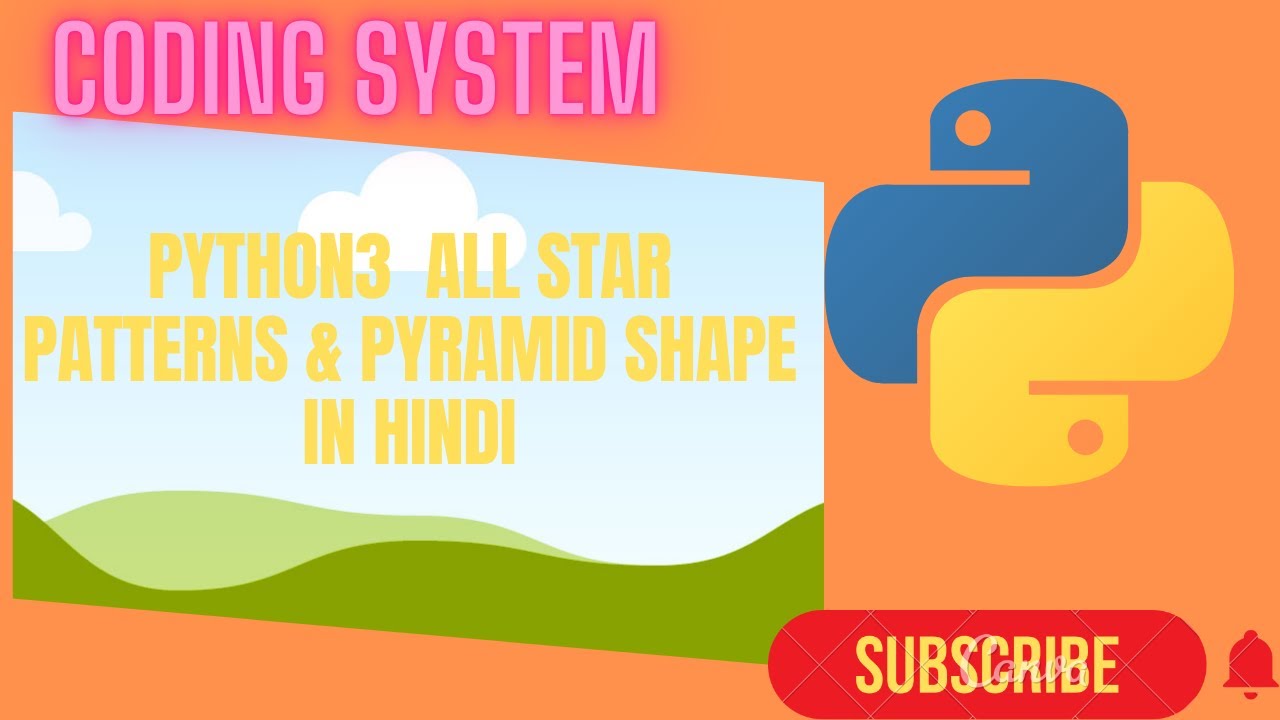 python star patterns |star patterns|python3 star patterns in hindi |for loops star patterns &pyramid