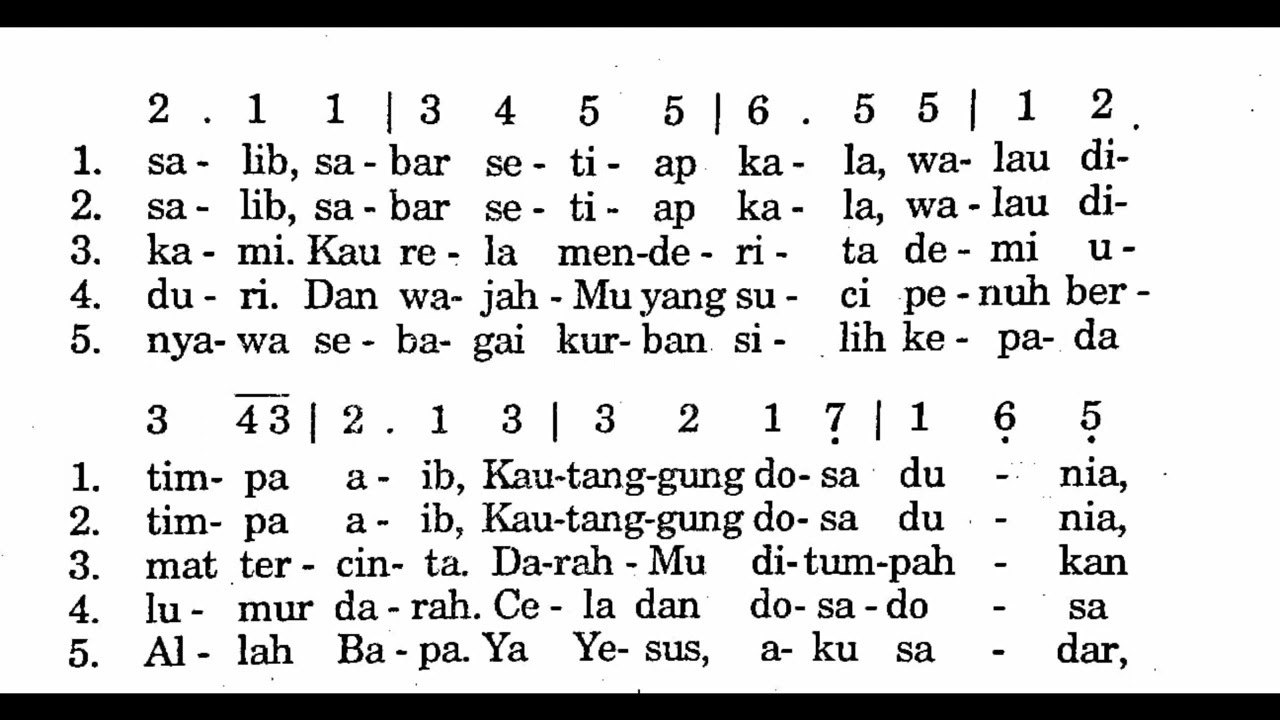 O ANAK DOMBA ALLAH - Puji Syukur No. 482 - Lagu Rohani Katolik Masa Prapaskah