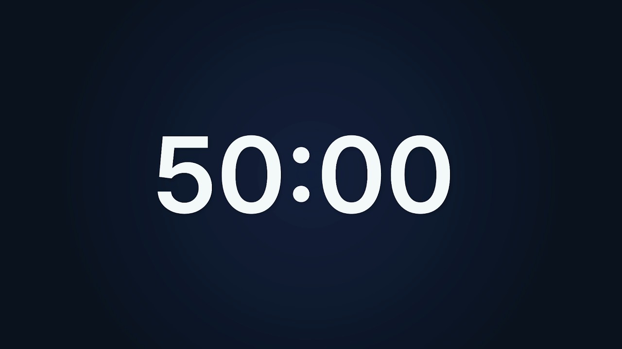 50 Minute Timer – Deep Navy Minimal Background | Timecraft