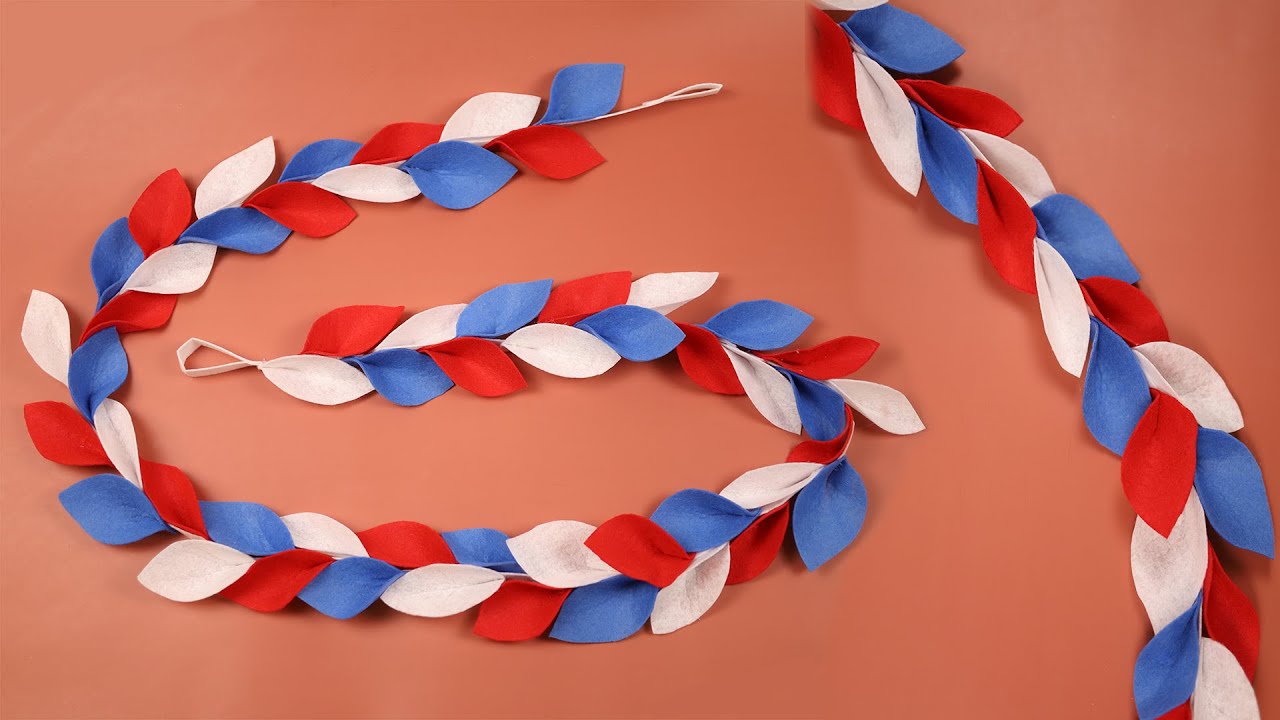 DY Felt Leaf Garland - with FREE patten in 2 sizes