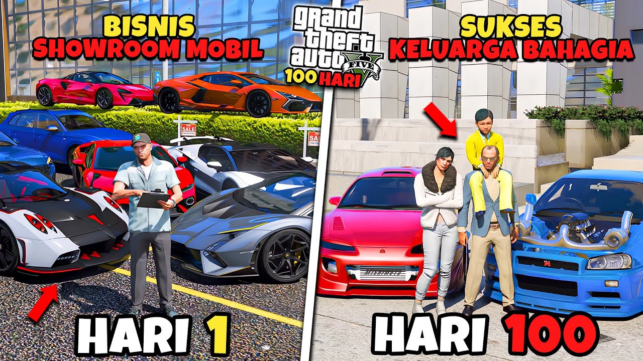 100 Hari di GTA 5 Dari Bisnis Showroom Mobil Mewah Sampai Sukses Punya Keluarga Bahagia - GTA 5 MOD