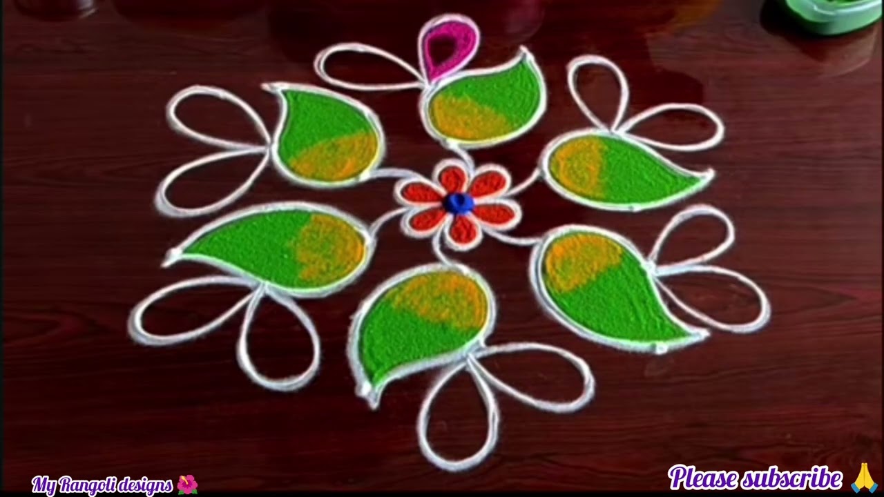 🌺🪔Ugadi panduga rangoli Festival designs 🌺🪔 7*4 Ugadi special rangoli  simple kolam amazing 🌺🪔