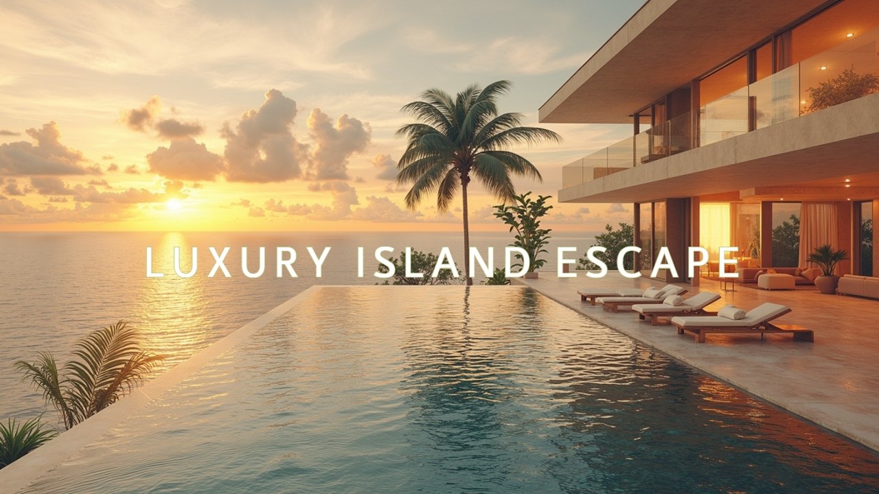 Chillout Tropical House | Luxury Villa Relaxing Mood Music Golden Hour Dreams