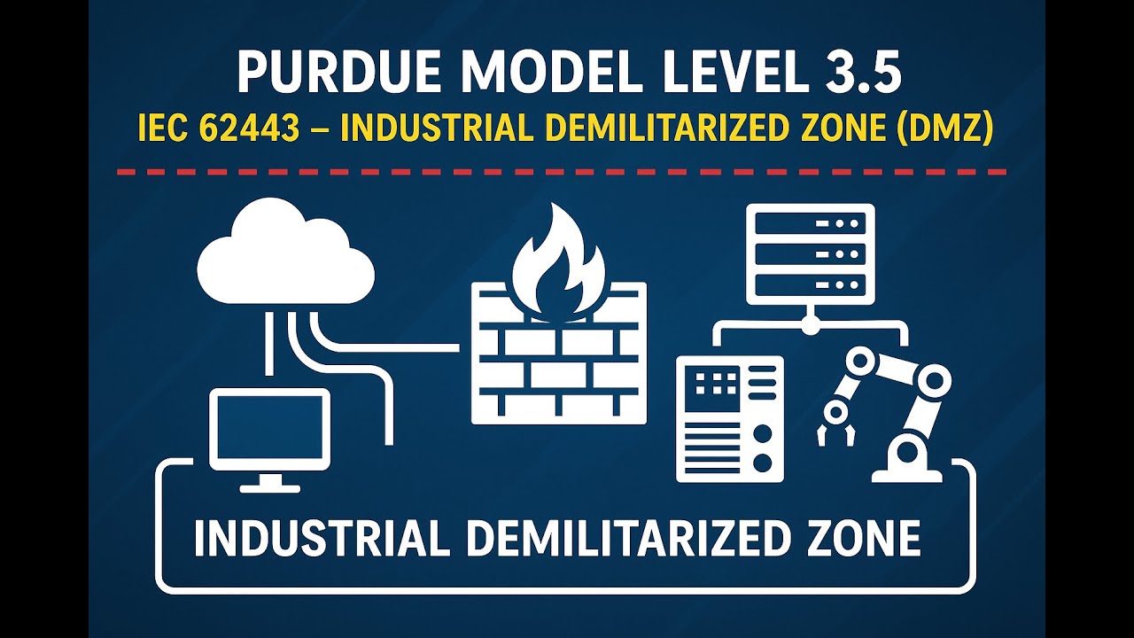 Purdue Model Level 3.5 Explained | IEC 62443 Industrial DMZ (Demilitarized Zone) for OT Security