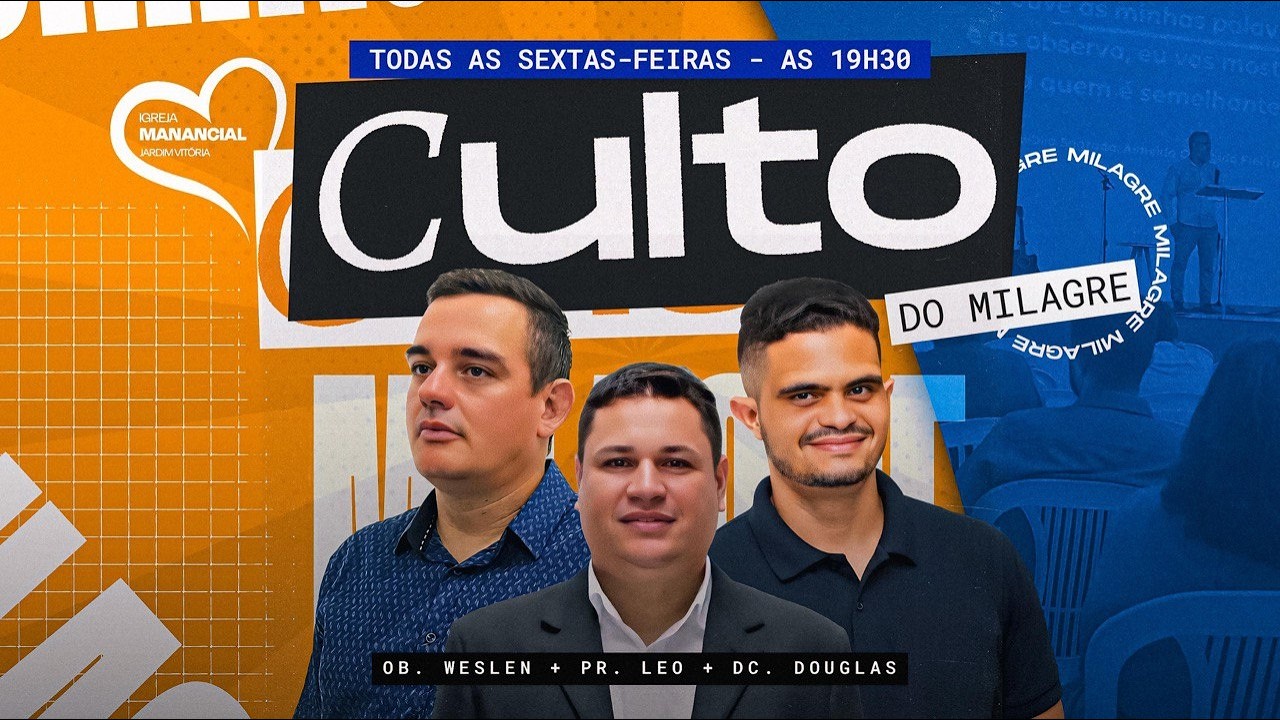 CULTO DO MILAGRE | ESTAMOS AO VIVO | junte-se a nós