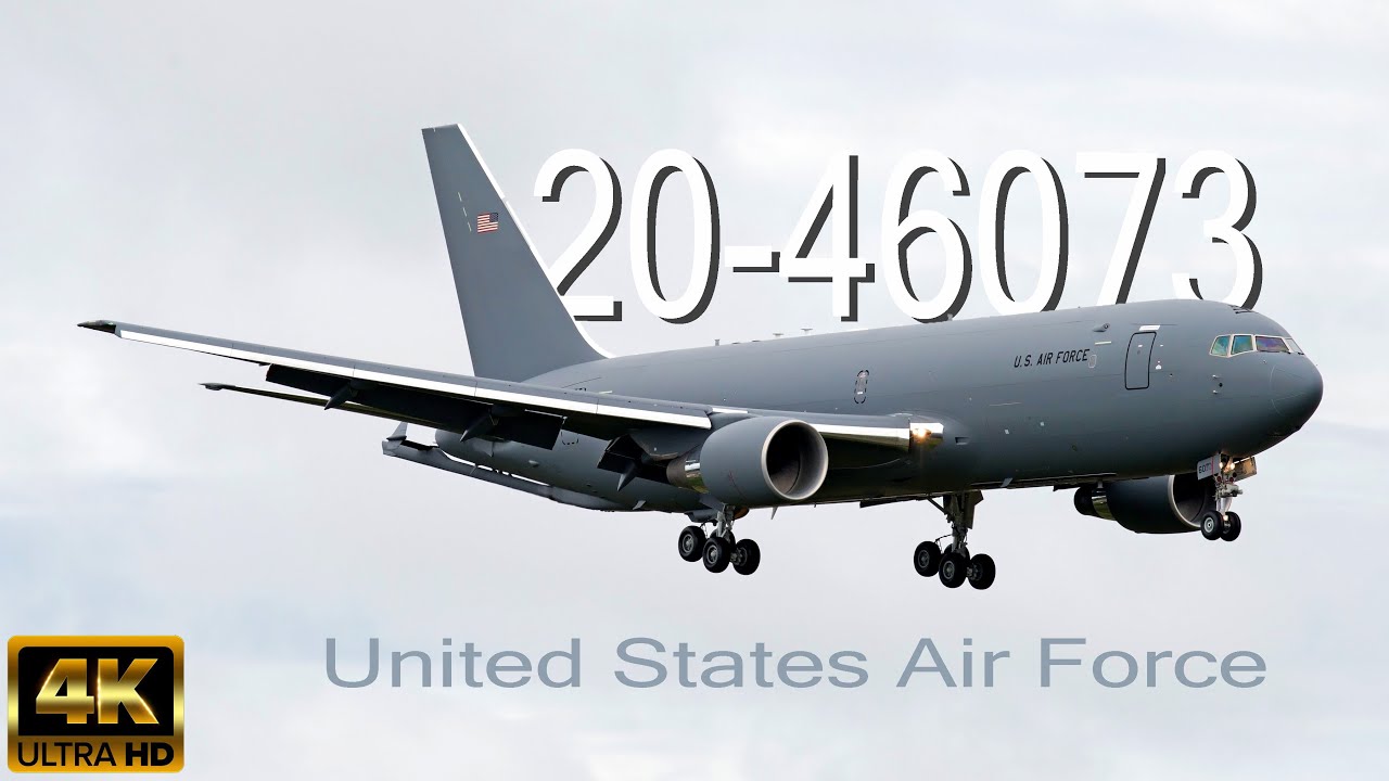 4K | 2022 United States Air Force USAF Boeing KC-46A Tanker (20-46073) First Flight-TakeOff +Landing