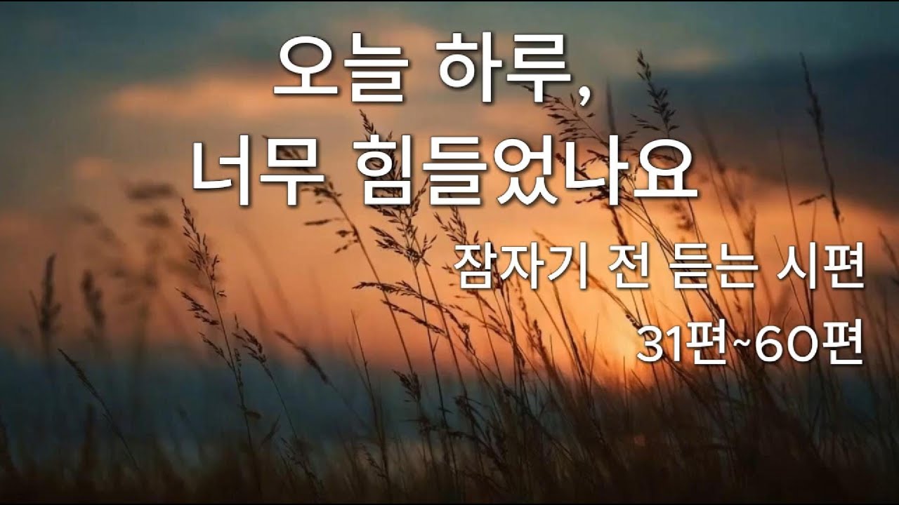 잠들기 전 듣는 시편 31–60편 낭독 🌙 마음이 편안해지는 밤