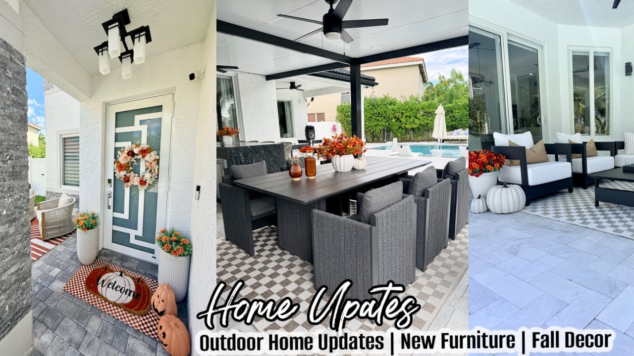 🍂TRANSFORMING OUR OUTDOOR SPACE FOR FALL | COZY PATIO + PORCH DECOR IDEAS 2025