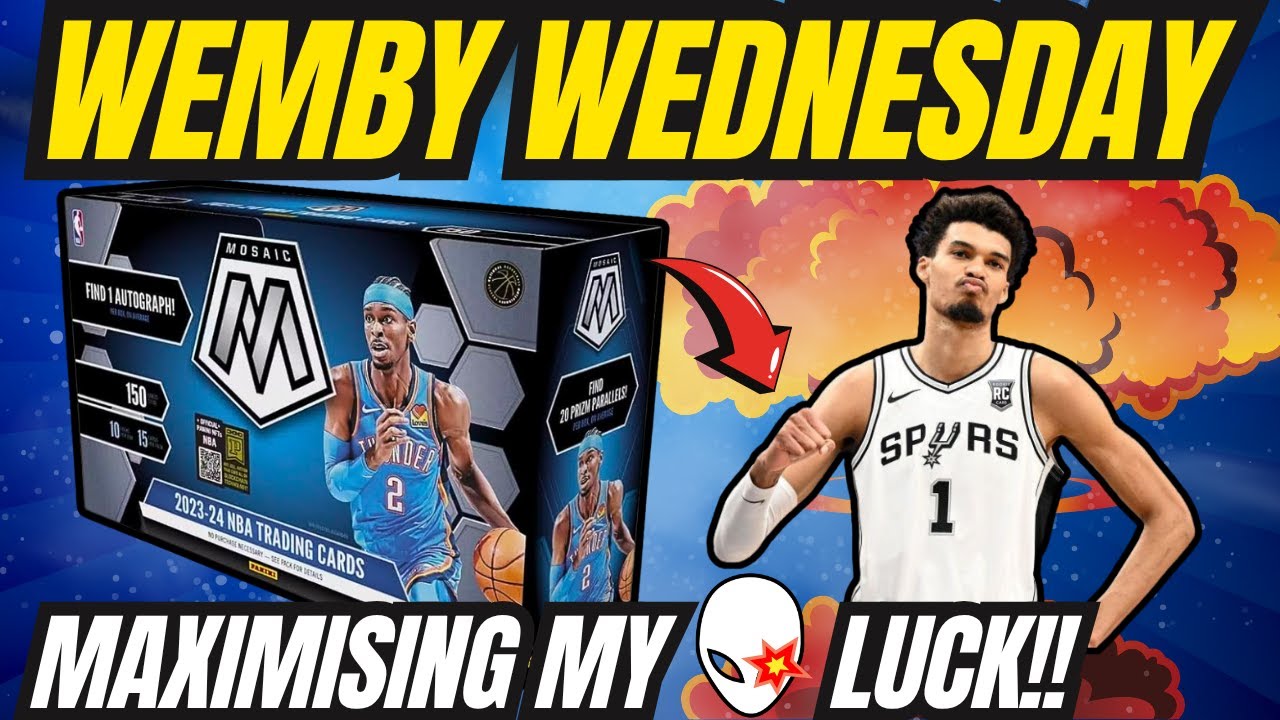 FIRST PACK MAGIC 🤯 - 2023-24 Panini Mosaic Basketball Hobby Box - Wemby Wednesday 👽
