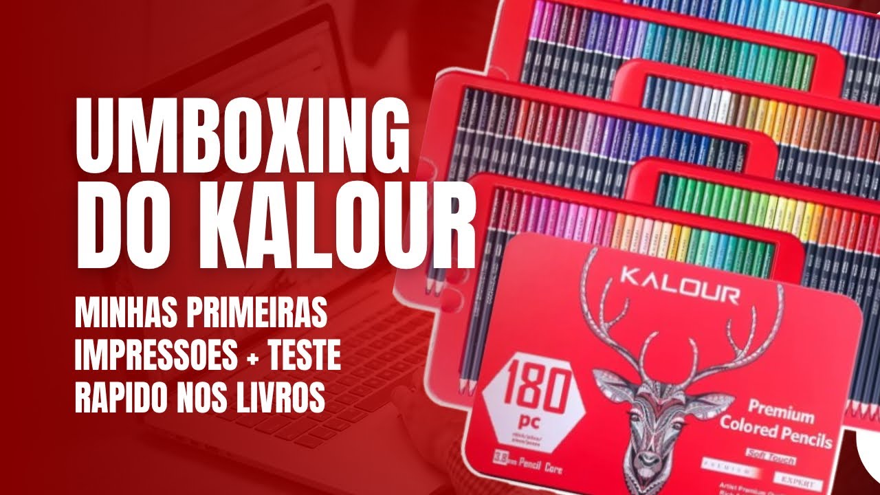 📦 Unboxing e primeiras impress&otilde;es | L&aacute;pis de cor Kalour 180 cores