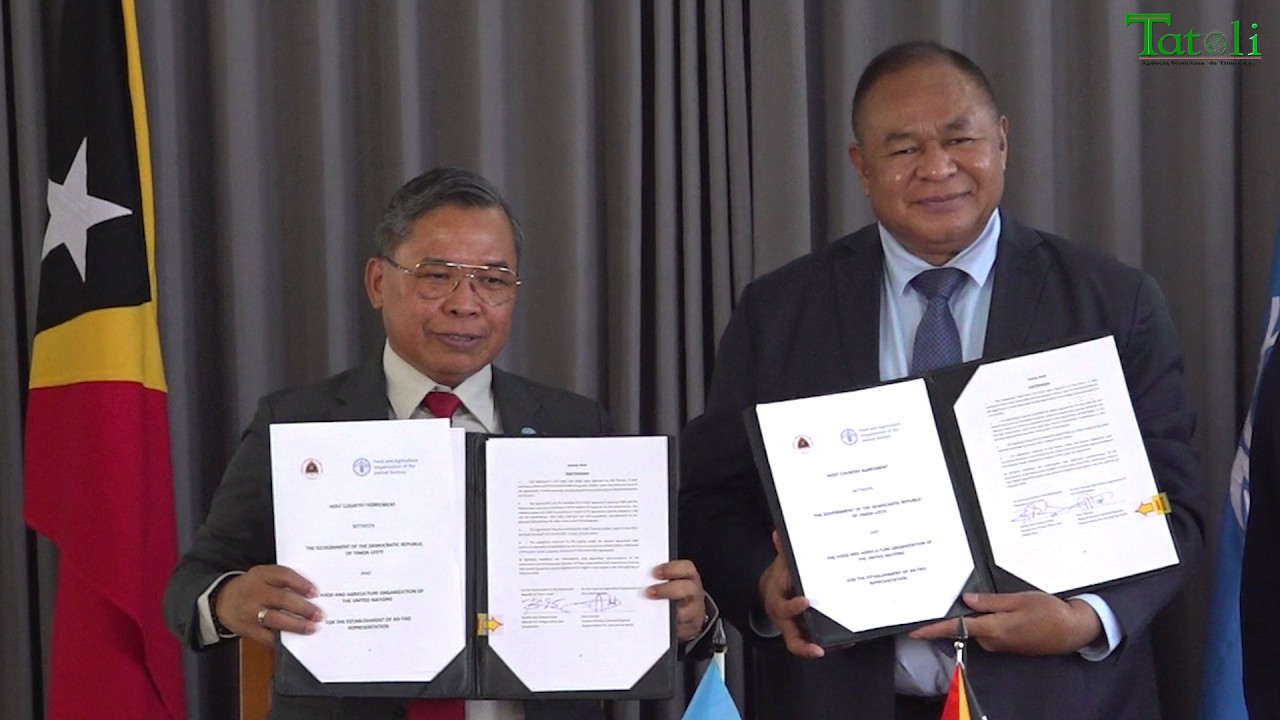 TATOLI NEWS AGENCY - Timor Leste, FAO Sign Host Country Agreement, Launch CPF