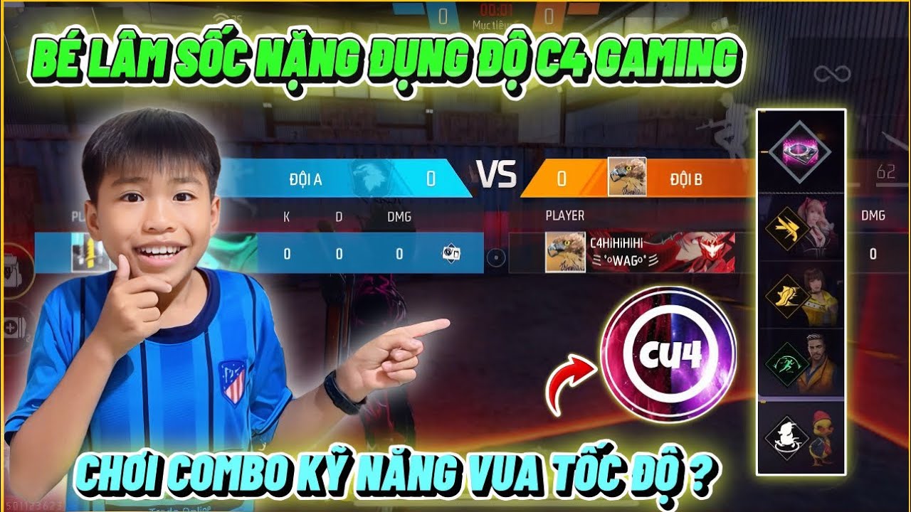 B&eacute; L&acirc;m Sốc Nặng Đụng Độ C4 Gaming, Thử Chơi Combo Kỹ Năng Vua Tốc Độ ???
