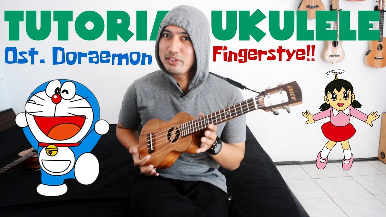 TUTORIAL UKULELE: Ost. Doraemon | Fingerstyle Full