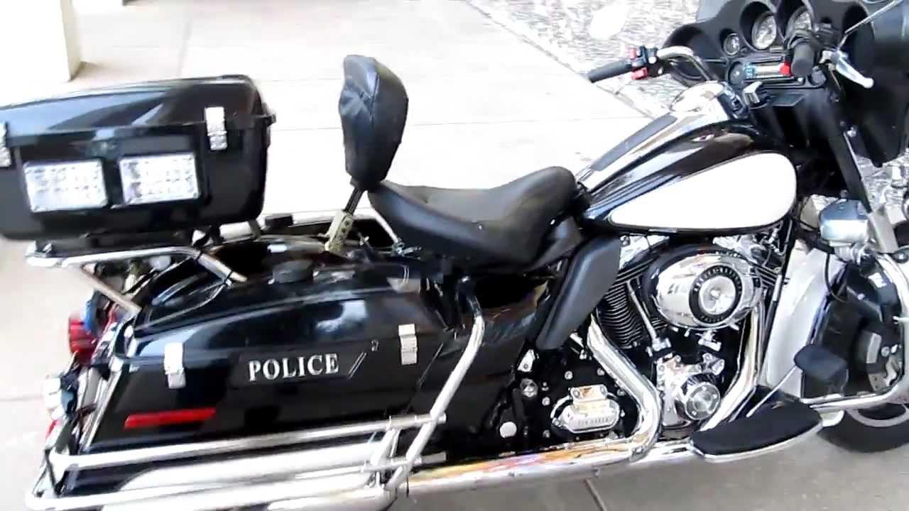 Harley Police Escort Bike For Sale, Lights, Siren, 103" motor all included