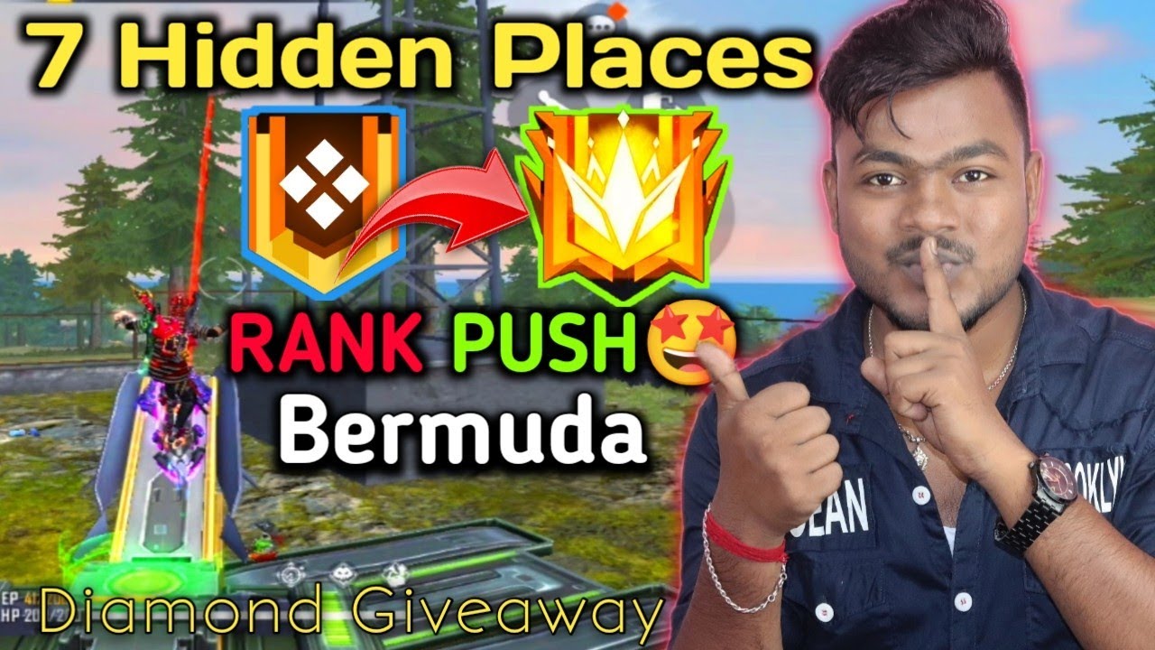 Best Hidden Places In Free Fire Bermuda For Rank Push | free fire secret places 2021