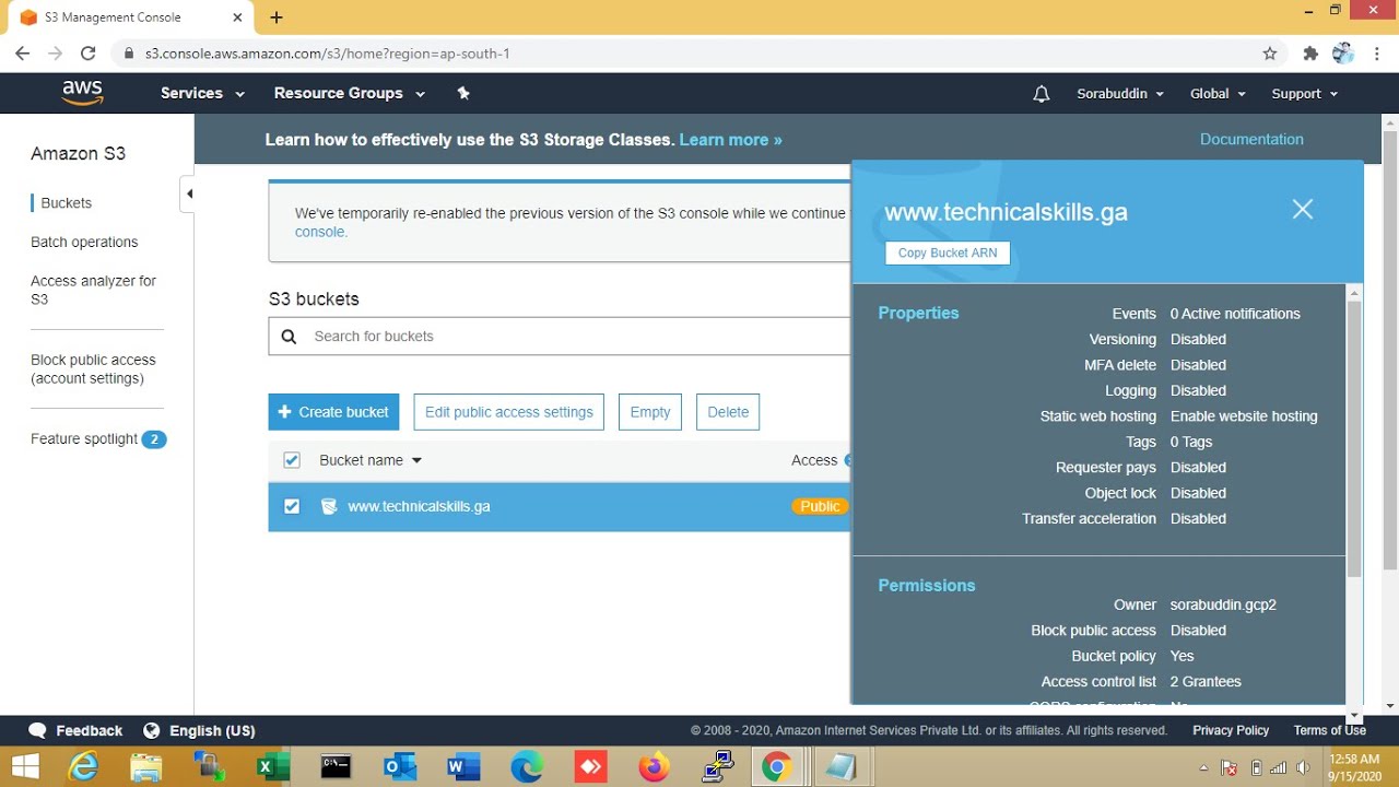 Live Static Website Hosting on AWS S3 & using Route 53 DNS zone