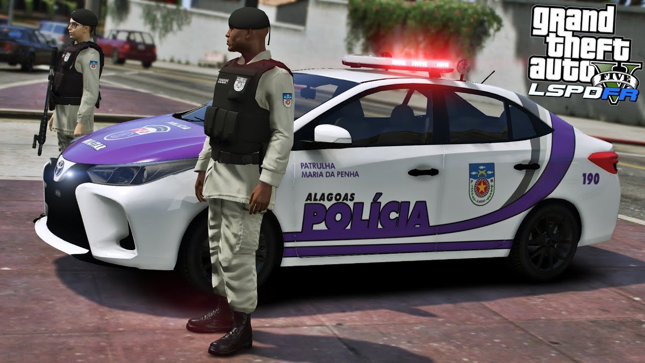 GTA V PMAL - AGRESSOR É LOCALIZADO E PRESO PELA PATRULHA MARIA DA PENHA | TOYOTA YARIS - PMP ALAGOAS